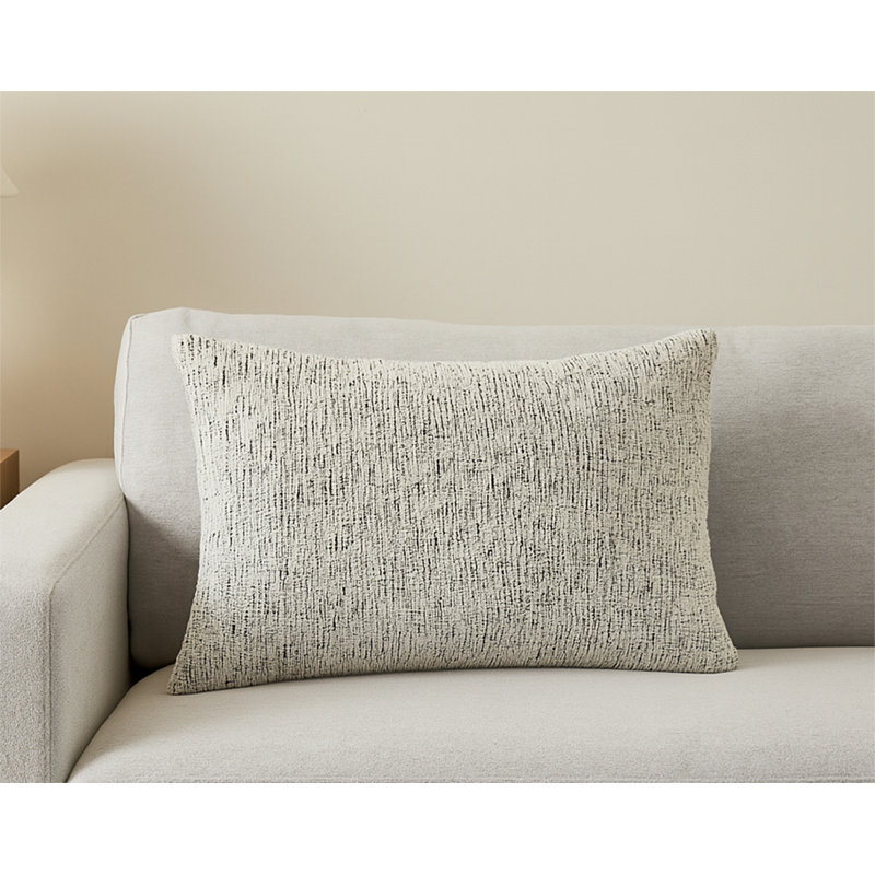 Coussin Modern, Blanc/Noir, Rectangle H 12 po x l 20 po