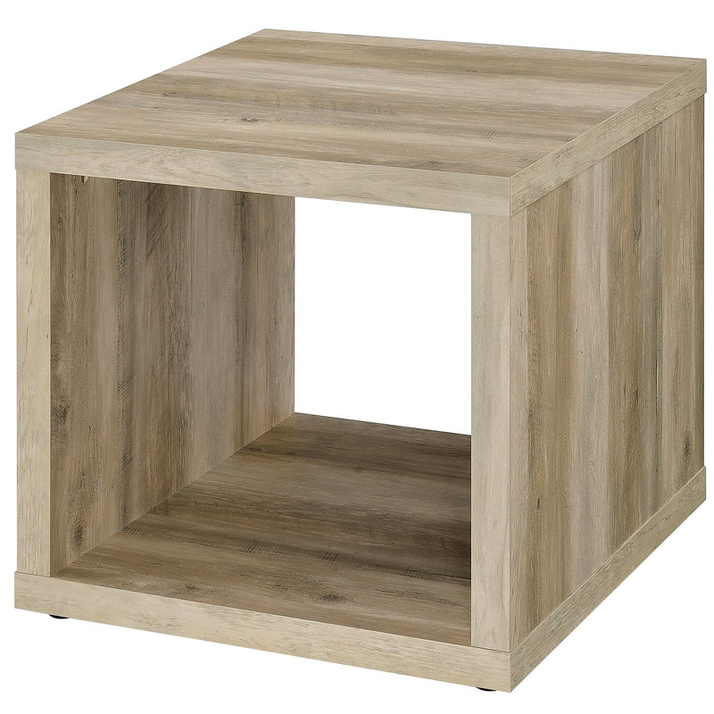 Table de bout d'appoint en bois d'ingénierie Flint, Beige
