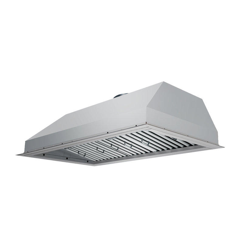 Victory 48-Inch 900 CFM Insert Range Hood in Stainless Steel with Powerful Double Blower, Baffle Filters, 4-Speed Rotary Switch, Dimmable LED's