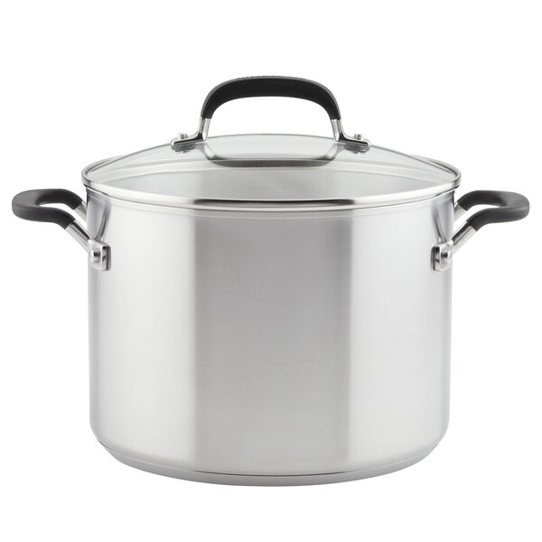 Martha Stewart Everyday Midvale 8 qt. Stainless Steel Stock Pot with Lid