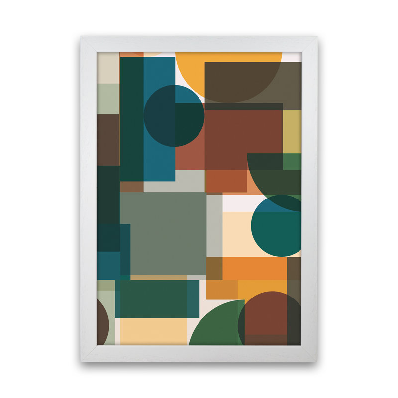 Abstract Pair Set B - Print, White Frame, 59cm H x 42cm W x 3cm D