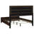 Anza Walnut Upholstered Queen Bed