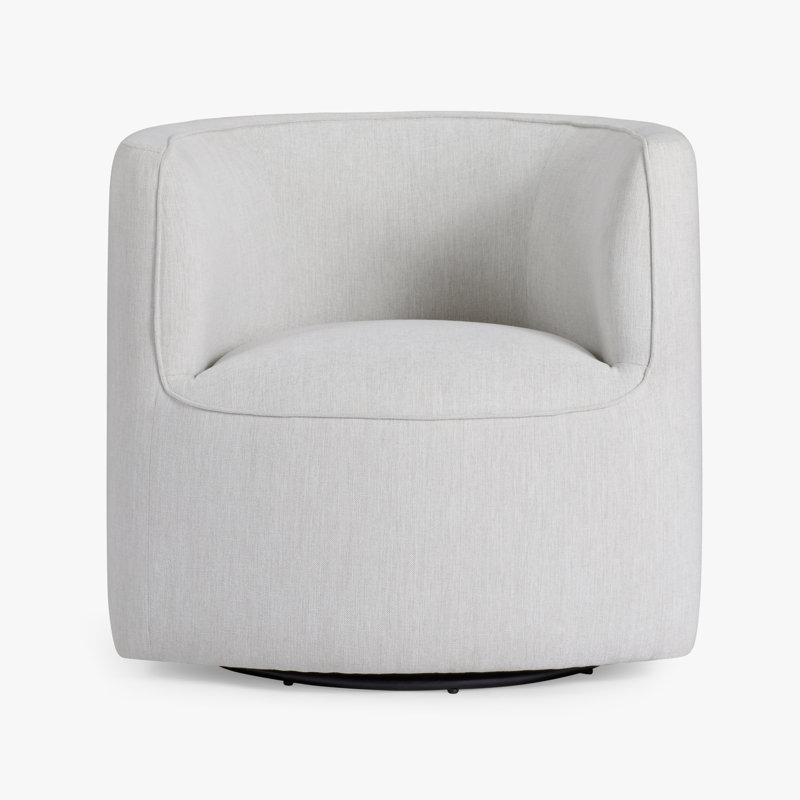 Chaise d'appoint pivotante demi-tonneau Dove Grey