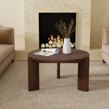Modern Round Coffee Table with Three-Legged Design
