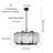 6-light Dimmable Drum Crystal Chandelier