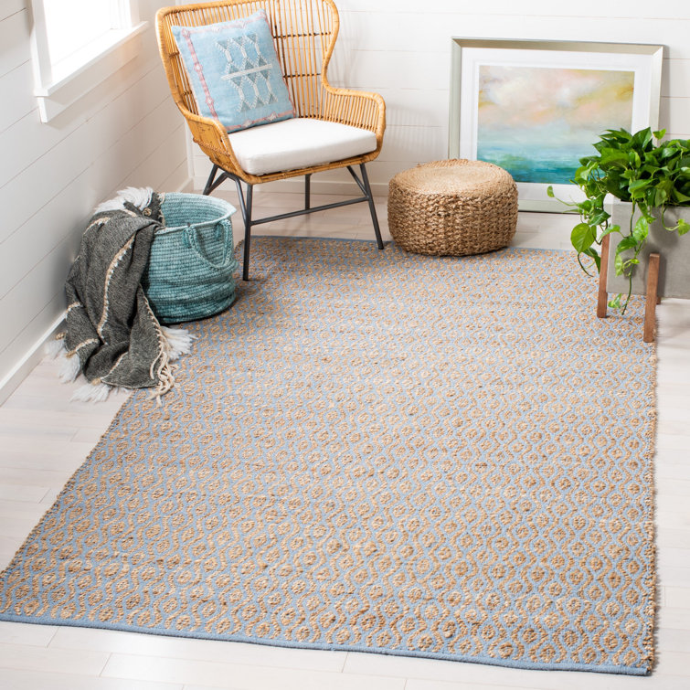 Parkman Hand Woven Jute/Cotton Rug in Silver/Natural