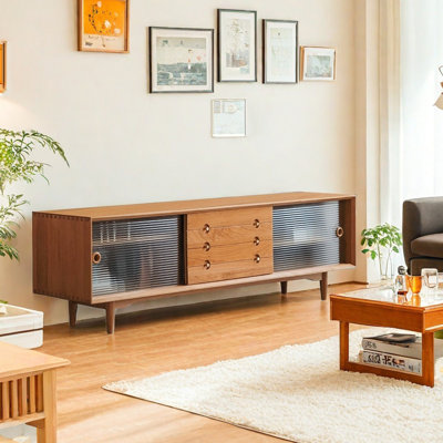Meuble télé simple en cerisier