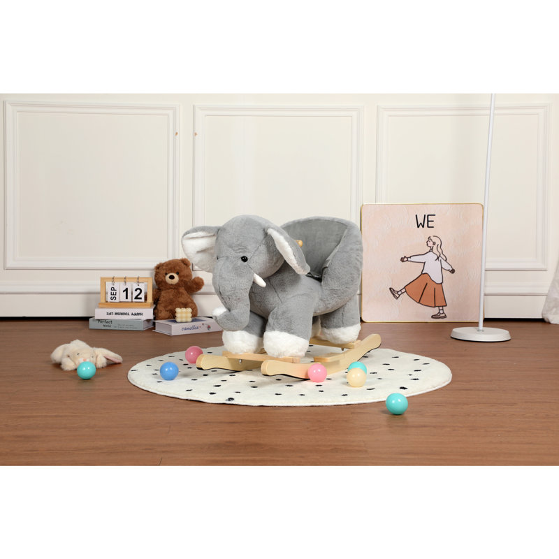Kids Ride-On Rocking Horse Toy with Lullaby Song