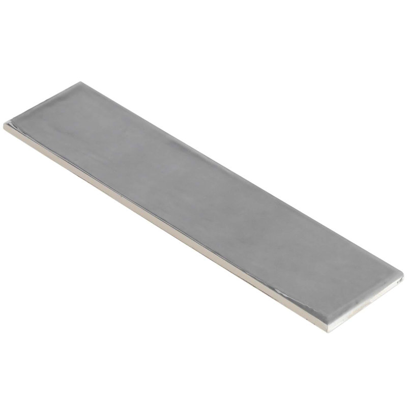 Manchester 3x12 Glossy Ceramic Subway Tile, Charcoal Gray
