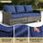 Decksplore 72" Wicker Patio Sofa with Cushions, All-Weather Outdoor Couch with High Back and Steel Frame-1599759918
