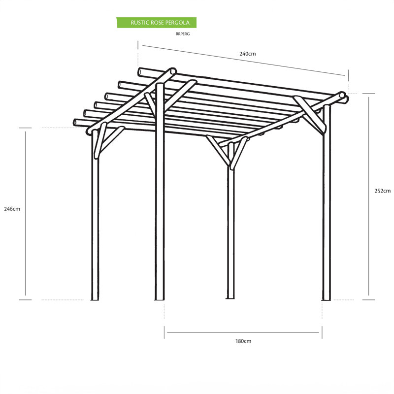 Rustic Rose Garden Pergola