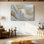Toile en marbre, art mural fluide abstrait - impression moderne de luxe en agate, décoration en pierre élégante pour salon glamour