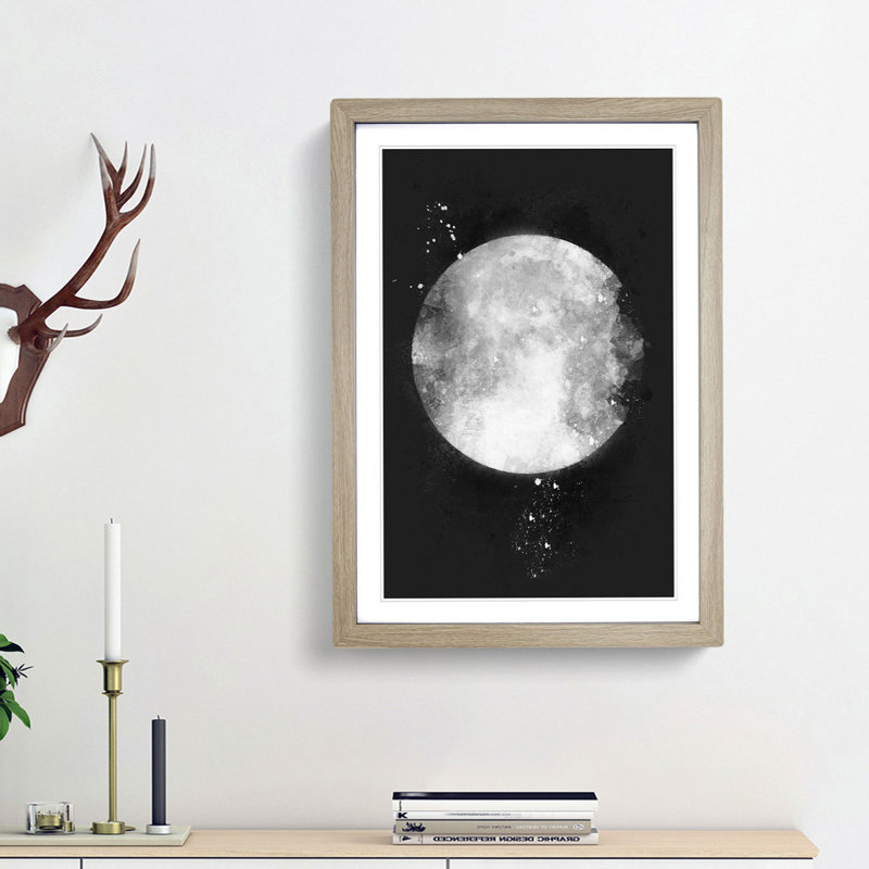 The Beauty of the Moon - Framed Print, Oak Framed, 87cm H x 62cm W x 2cm D