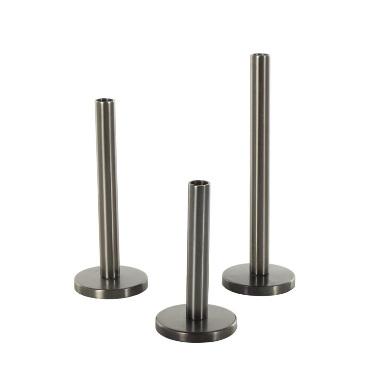Stainless Steel Tabletop Candlestick, Silver, 13.10" H x 4.10" W x 4.10" D