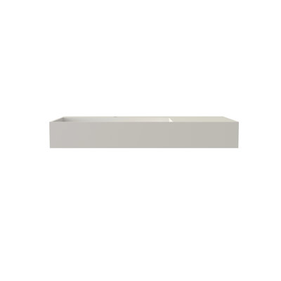 Solid Surface Bathroom Sink, Adaptable To All Layouts, High - Grade Stone Resin, Flexible Installation Options, Timeless Design Resin Sink For Vanity, Matte White Colour, 35.6 In Deep, 17.92 Wide,