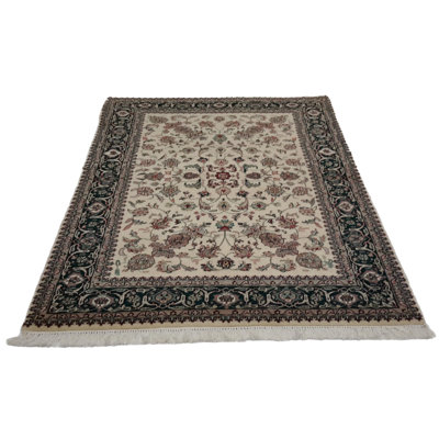 Isabelline Hand Made Formal All Over Indo Tabriz Rug - 4'0'' X 6'0''