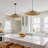 1-Light black round iron adjustable pendant lamp-813849421
