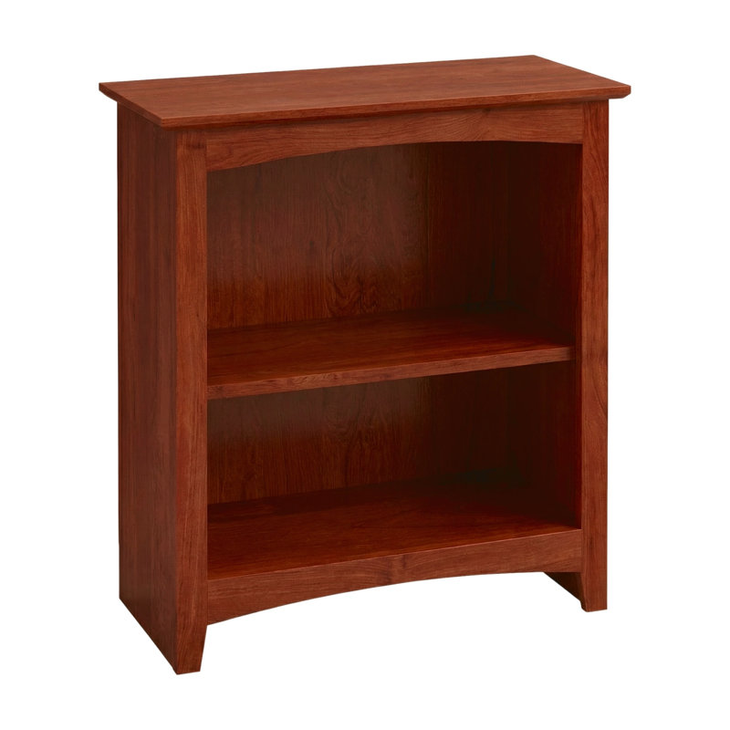 Malani 36" H Solid Wood Classic Bookcase, Washington Cherry, (2 Shelves) 29"H x 25.75"W x 12.875"D