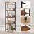  5-Tier 51.6"H x 13"W Bookshelf, Bookcase, Shelves Organizer For Small Spaces, Storage Shelf Organizer, For Living Room, Bedroom, Study, Balcony,Rustic Brown-841330679