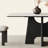 French Retro Light Luxury Rectangular Dining Table Pedestal Dining Set-101135372