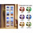 67" Tall White Bookcase With Doors, LED & 8 Adjustable Shelves Storage Cabinet For Living Room, Office, Bedroom-731006078