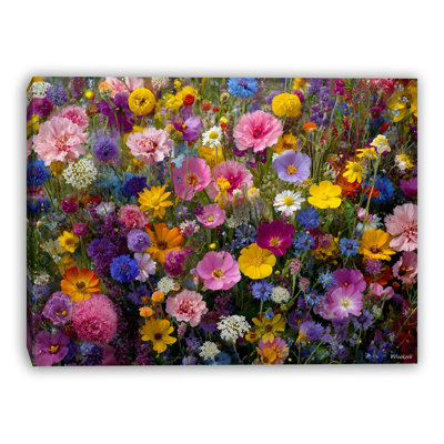 Gentle Bloom Detail Wrapped Canvas Wall Art