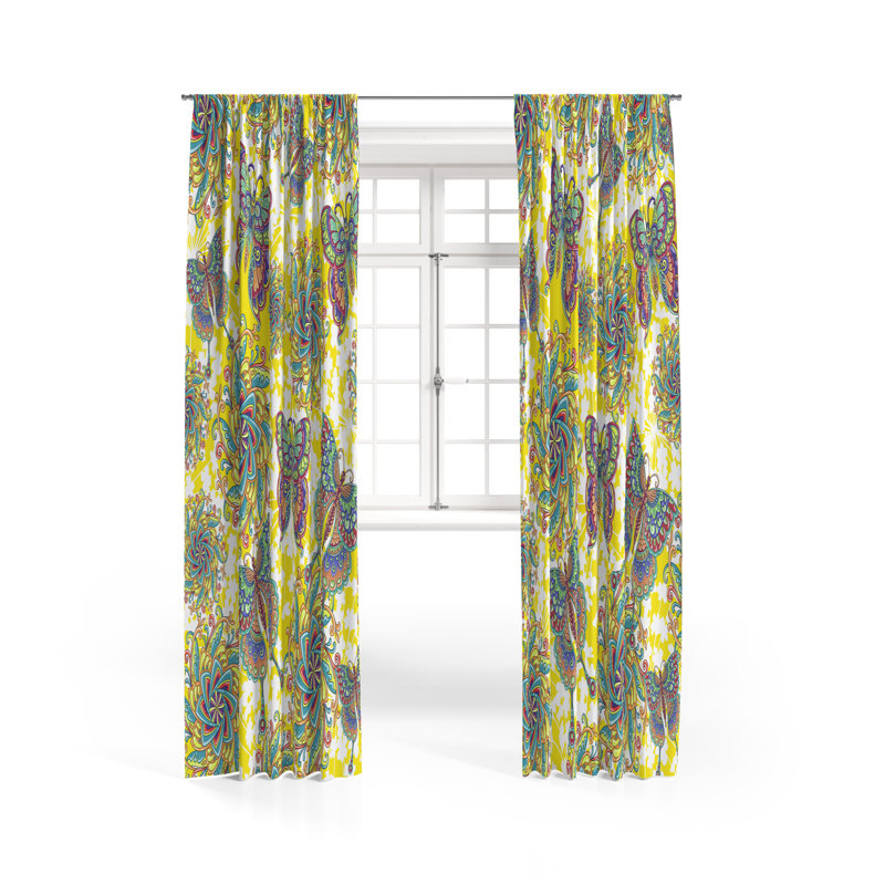 Semi Sheer Curtain Pair, 40" W x 61" L