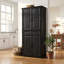 71" Tall Kitchen Pantry Vintage Embossed Textured Storage Cabinet with 2 Drawers, Freestanding Dining Hutch Cupboard-129694739