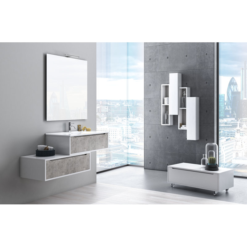 Yatts 900mm Single Bathroom Vanity with Integrated Ceramic Basin