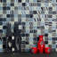 Carreau de mosaïque pour mur et piscine en verre texturé à bords droits New Era 12 po x 12 po New Era