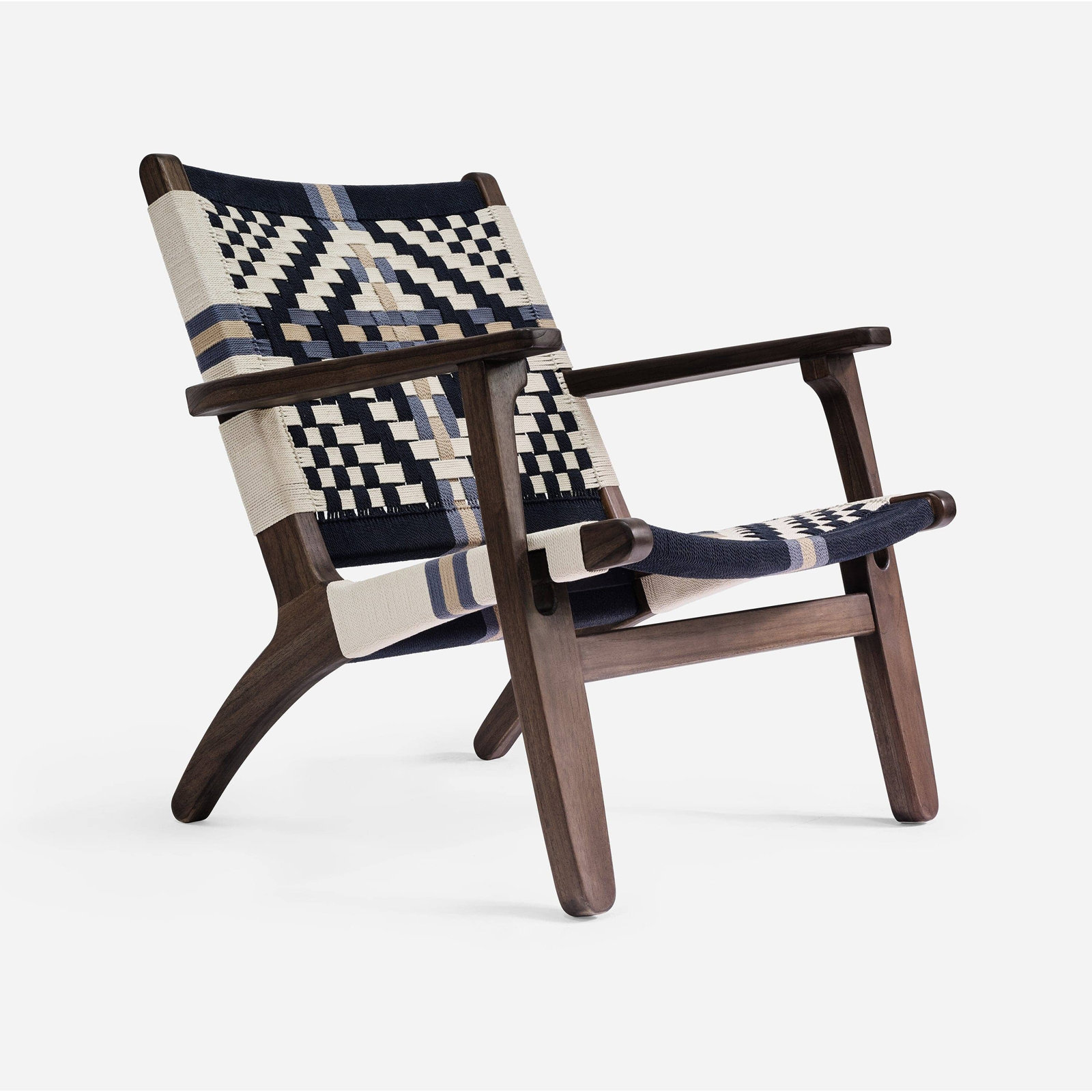 Masaya Upholstered Armchair, Colonial Pattern, Coffee