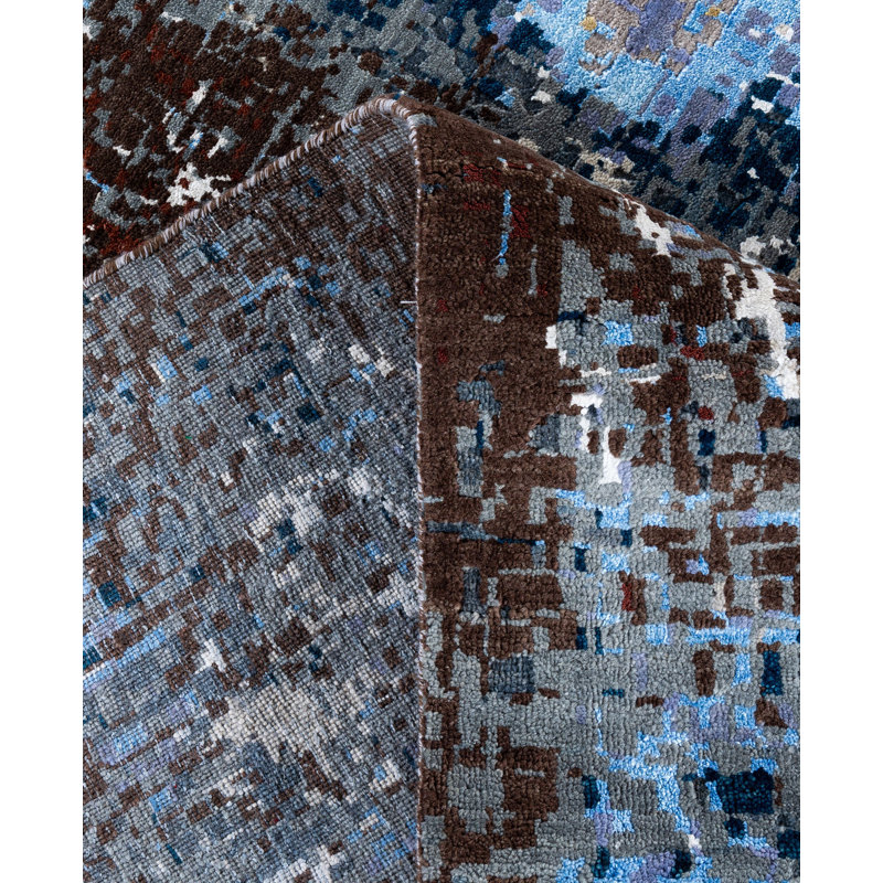 Overdyed One-of-a-Kind 9' 1" X 12' 1" Hand Knotted Area Rug
