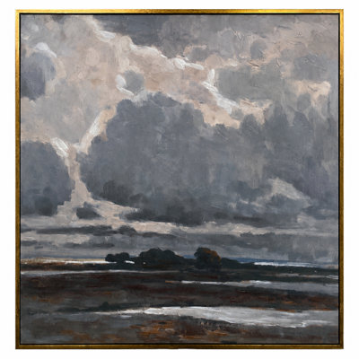 Stormy Marsh Framed Canvas Wall Art
