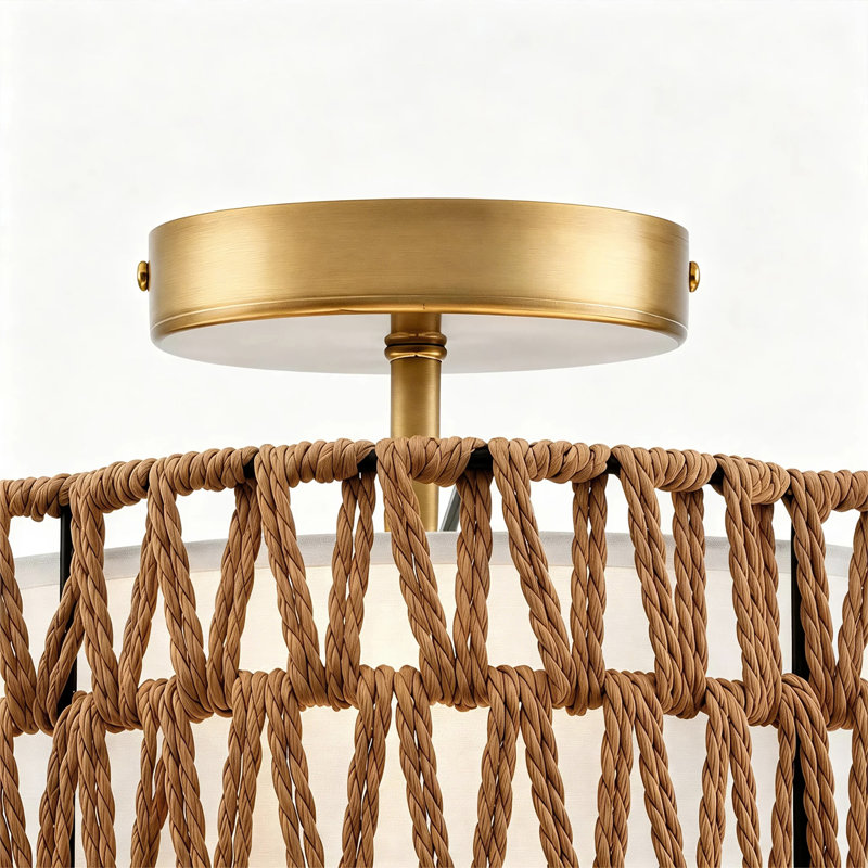 13.6''(W) Boho 3 - Light Semi Flush Mount Ceiling Light
