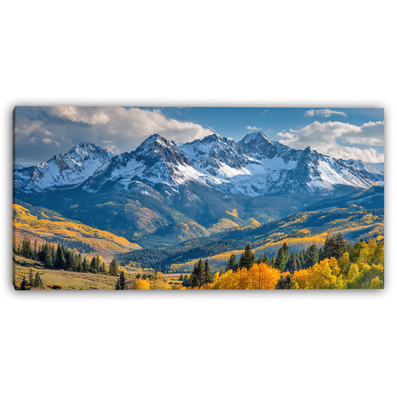 Art alpin alpin sur toile tendue, H 20 po x l 40 po