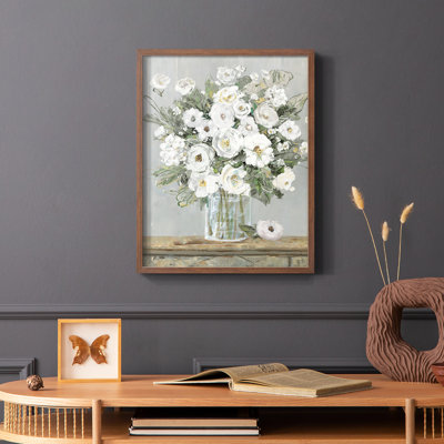 Cottage Whites II, reproduction encadrée - bois massif