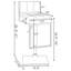 Tabouret de bar réglable blanc avec garniture, repose-pieds en forme de U, coussin moelleux, support, l 17,83 po de largeur, 32,5 po de hauteur et style, dossier ouvert, 17 po de profondeur, hauteur, pour la salle à manger
