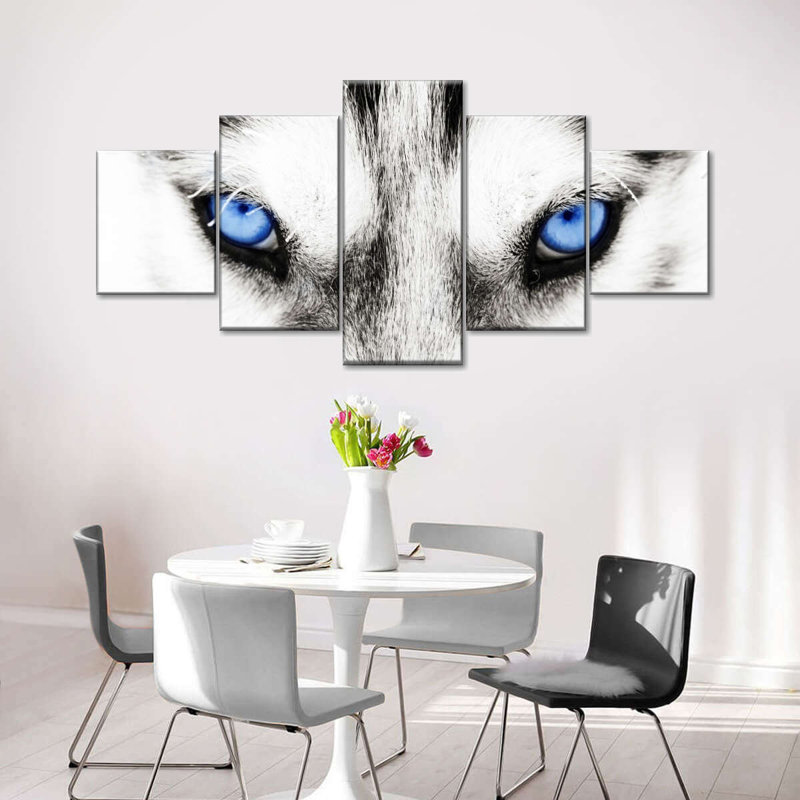 «Husky's Eyes», reproduction d'art sur toile, H 92 po x l 42 po x P 1,25 po