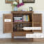 Modern Brown Solid Wood Accent Cabinet