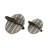 Decorative Wood and Resin Orbs Sculpture Set for Home Decor - Modern Object Accent for Office or Living Room Decoration - Set of 2, 10", 7", Black & White