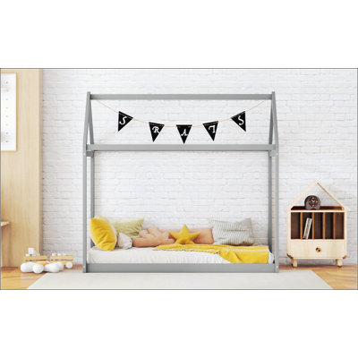 Twin Size Wooden House Bed