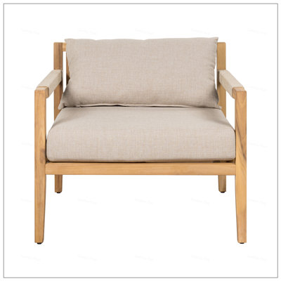 Acacia Wood And Rope Outdoor Leisure Chair – Spacious, Comfortable, And Versatile For Any Patio Setting