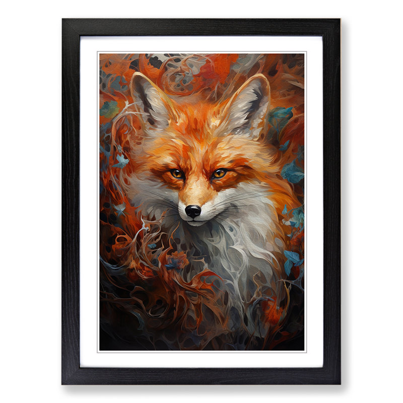 Single Picture Frame Print on Wood, 34cm H x 25cm W, Black Framed