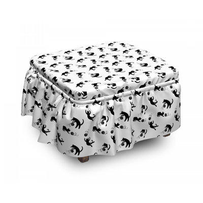 Box Cushion Ottoman Slipcover