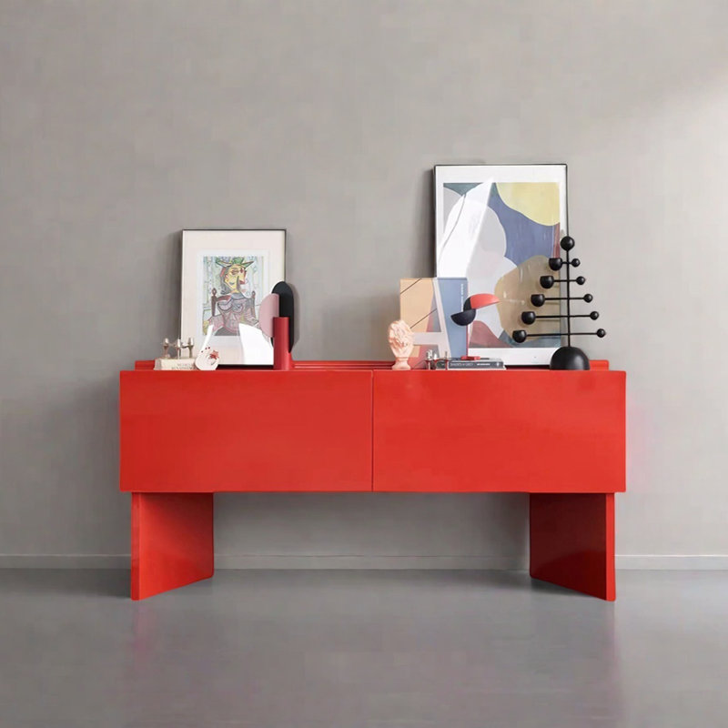 Console Modern Minimalist Art, H 30,71 po x l 62,99 po x P 15,75 po, Tangerine