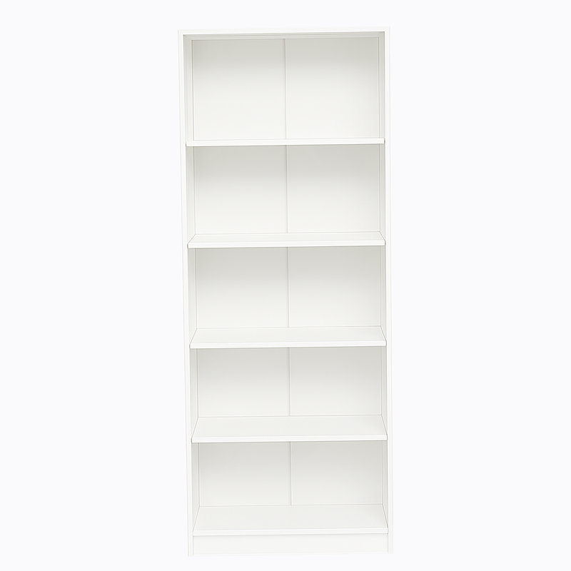 Armoire de rangement à 5 niveaux à tablettes blanches, parfaite pour une présentation organisée et un espace vertical, Blanc