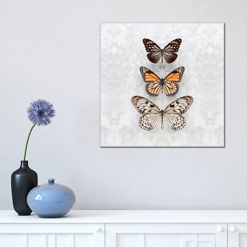 Three Speckled Butterflies by Alyson Fennell - Wrapped Canvas Gallery-Wrapped Canvas Giclée