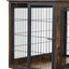 Table d'appoint pour chien sur roulettes avec portes doubles et plateau relevable-273330698-273804174