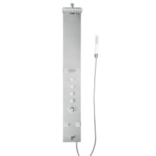 Panneau de douche en acier inoxydable 59 po avec pomme de douche réglable