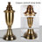 Antique Brass Table Lamp With Black Shade (Set Of 2) Height: 68Cm / 26.7In